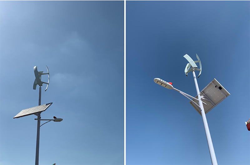 2019年 UAE 阿联酋  9米 高80W 风光互补路灯，风机300瓦